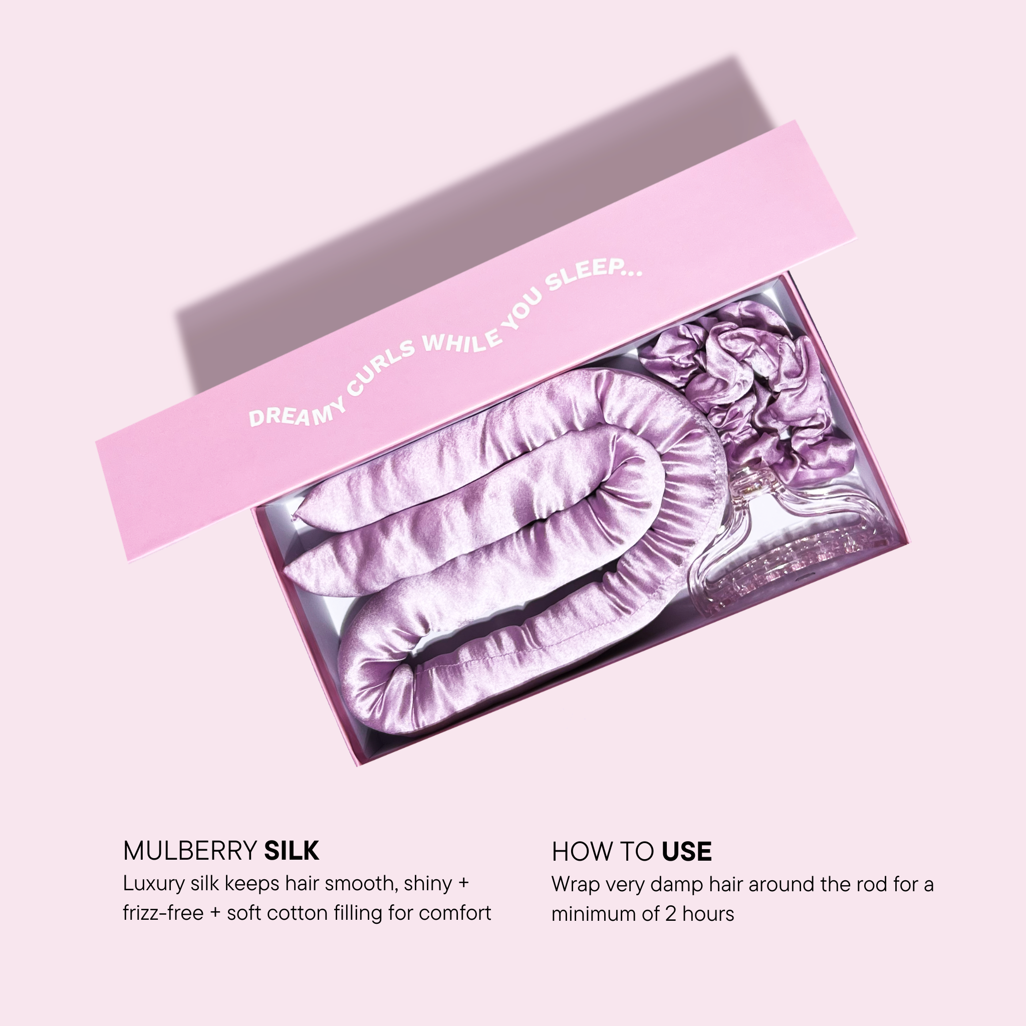 Features and benefits of the Heatless Curls Kit