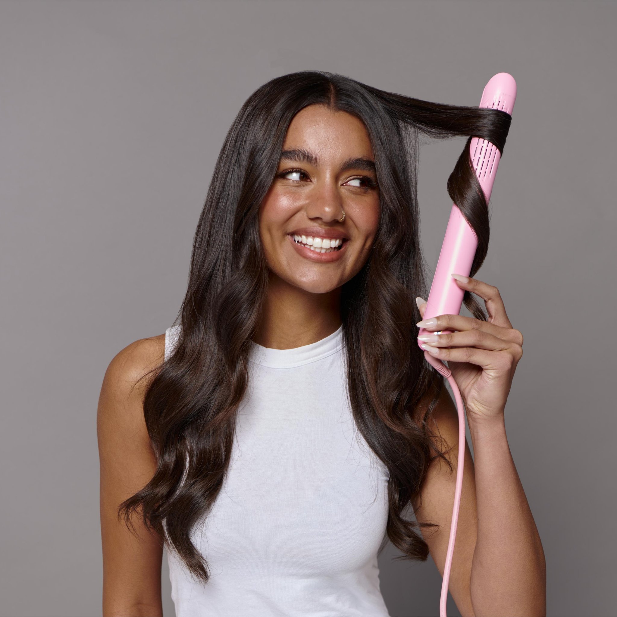 Model using the Mermade Hair Infrared Styler
