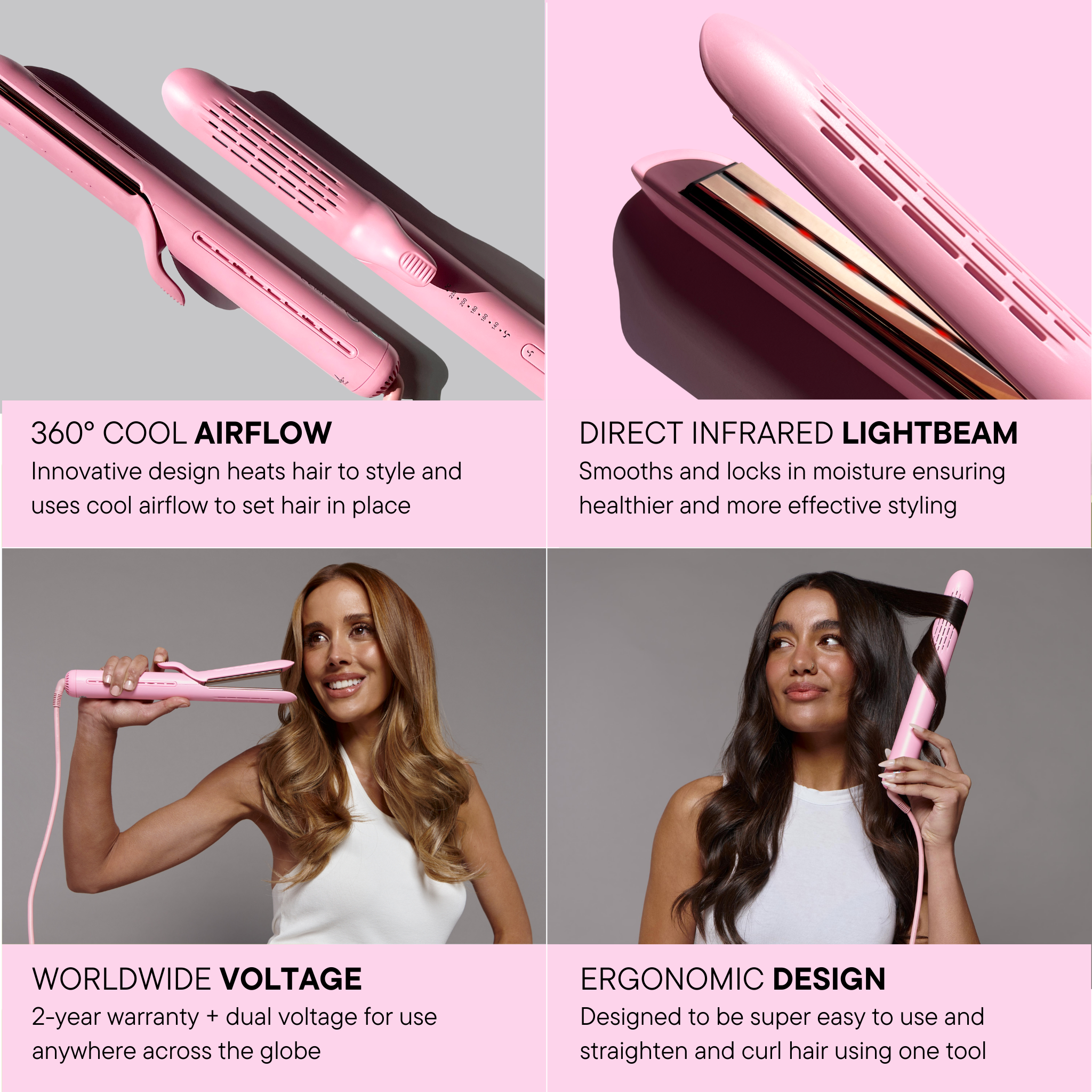 Features and benefits of the Mermade Hair Infrared Styler