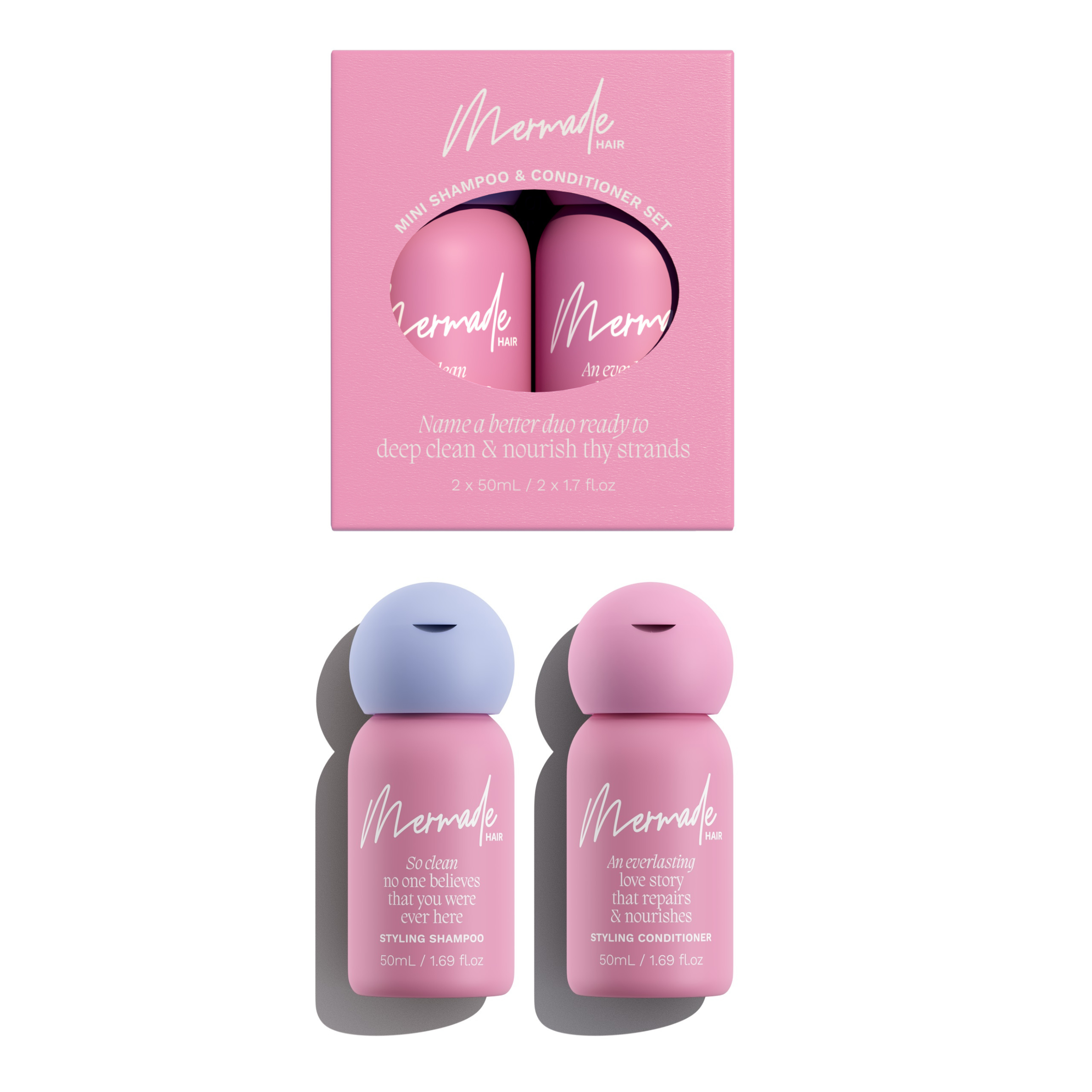 Mermade Hair Mini Styling Shampoo Conditioner Set Mermade