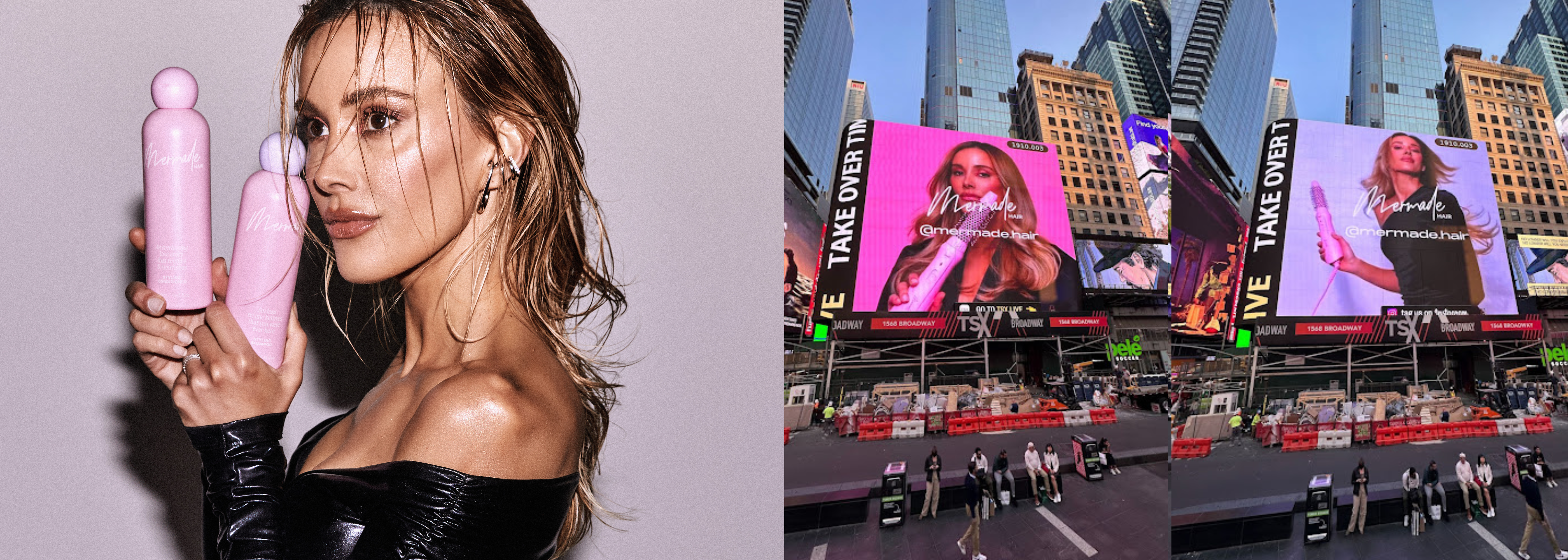 Mermade Hair takes over Times Square NY