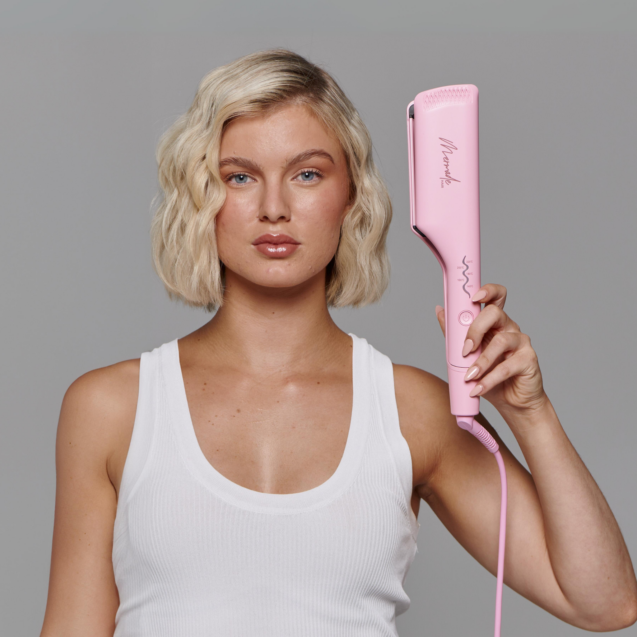 Double Waver - Pink results on short blonde hair 