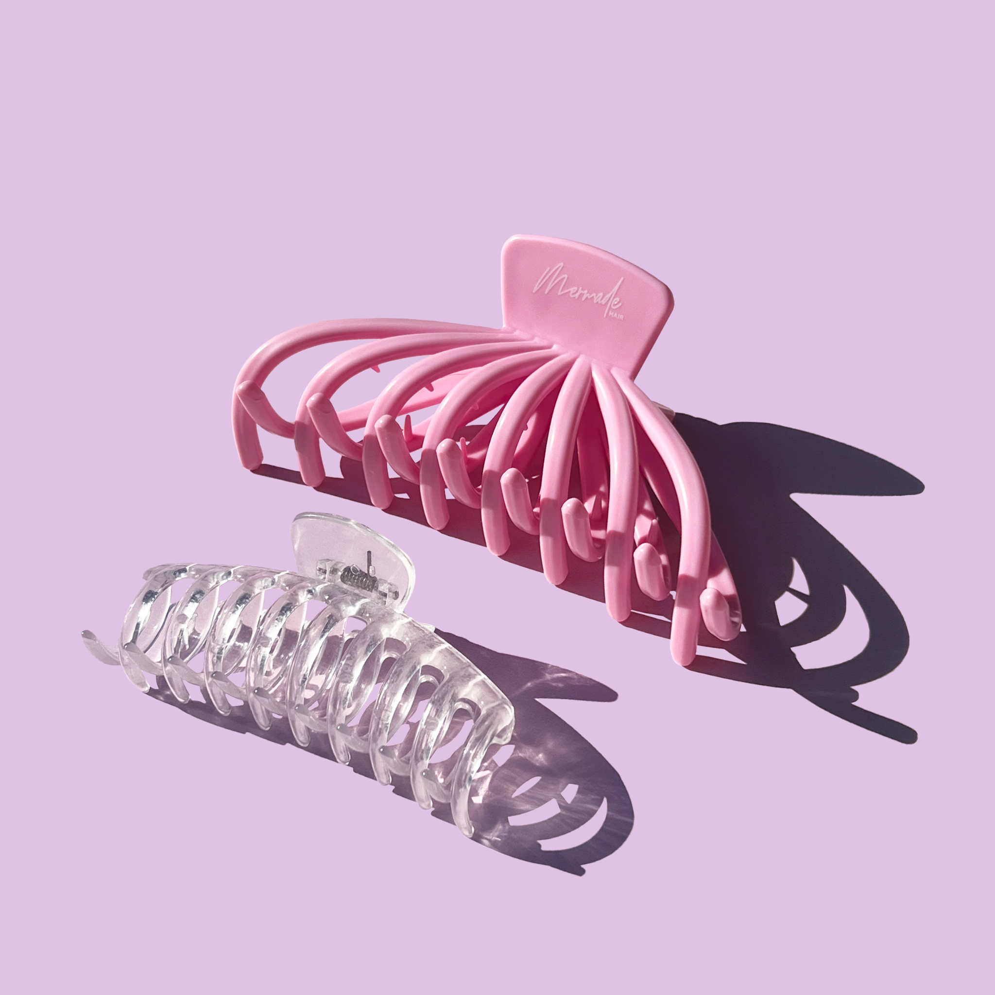 Mermade Hair Pink Octopus Clip vs the Clear Claw Clip