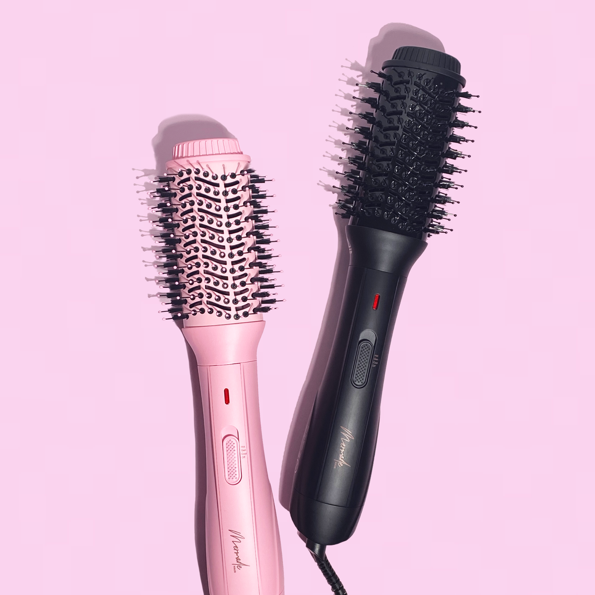 Blow Dry Brush - Sleek Black and Pink