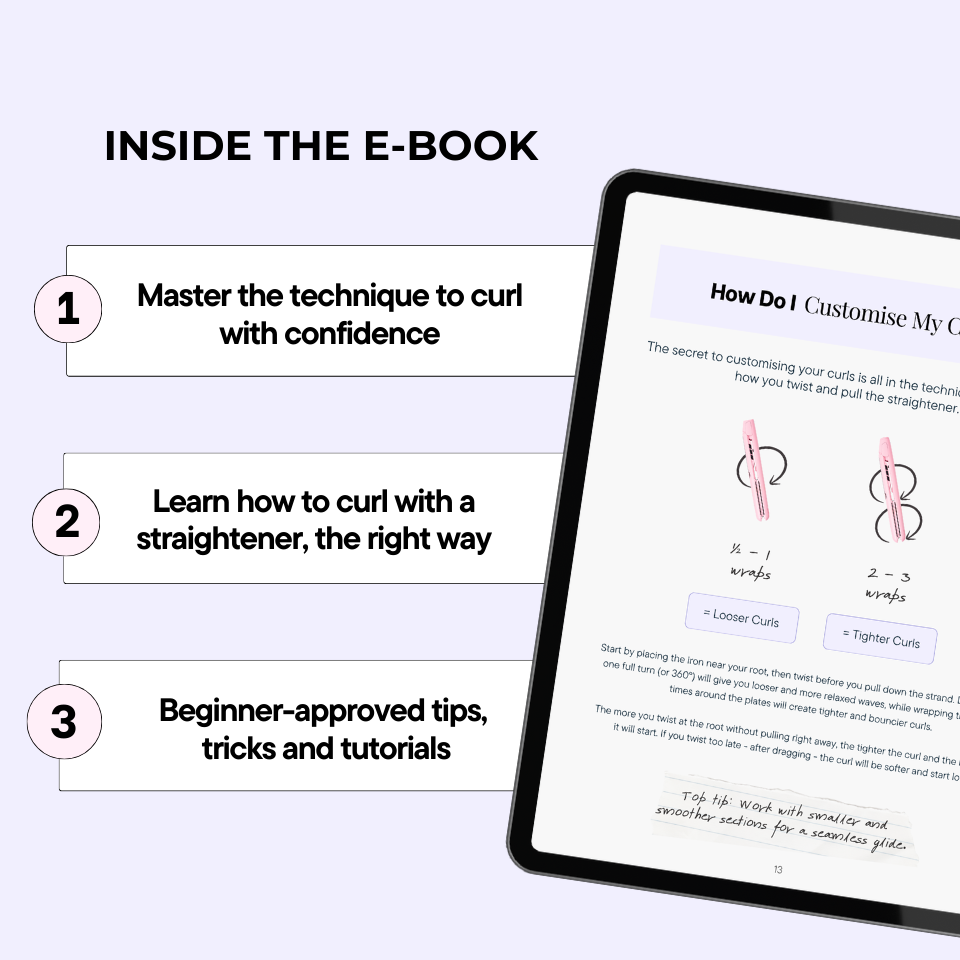 E-book: Learn to Curl with a Straightener