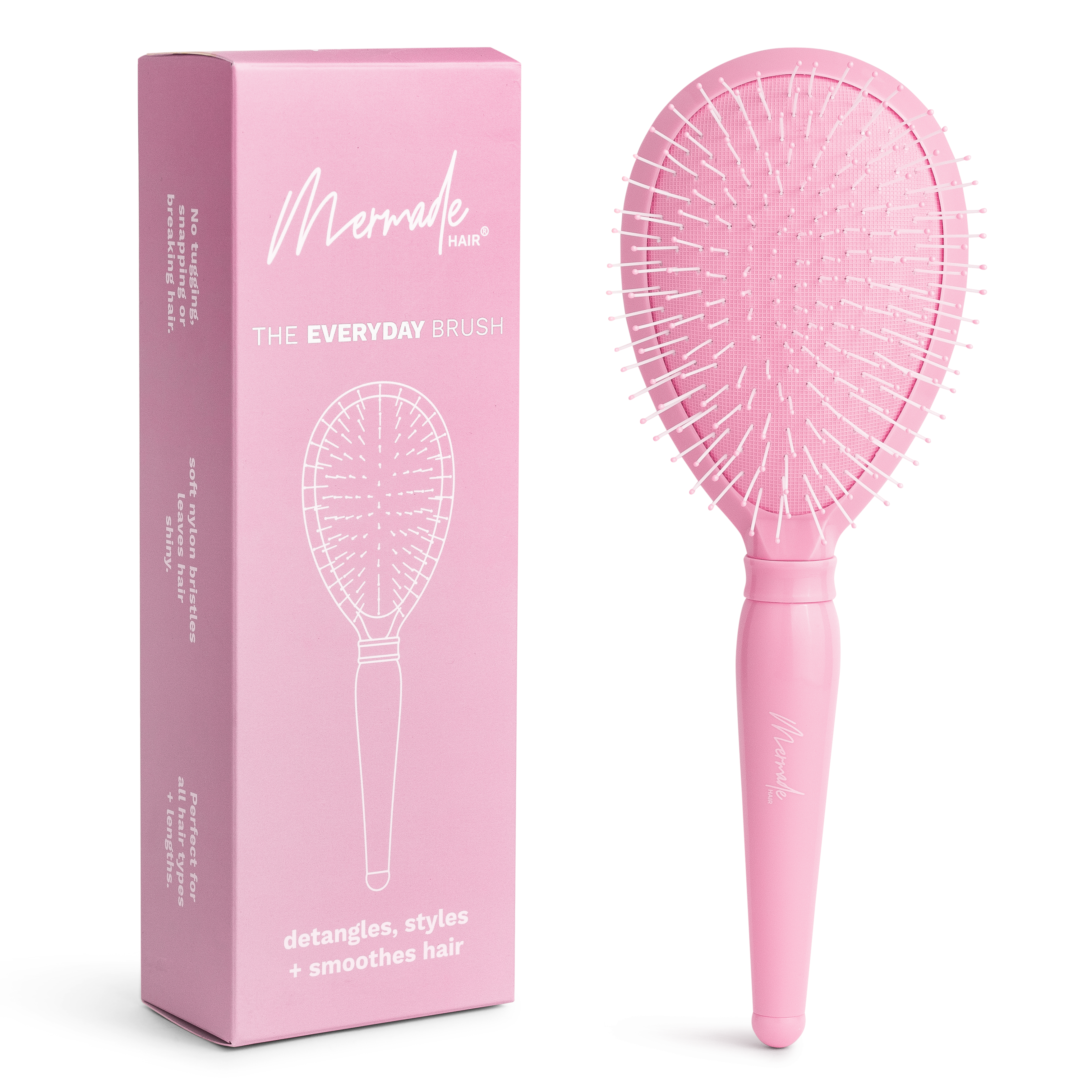 Mermade Hair Pink Everyday Brush Flatlay with Box