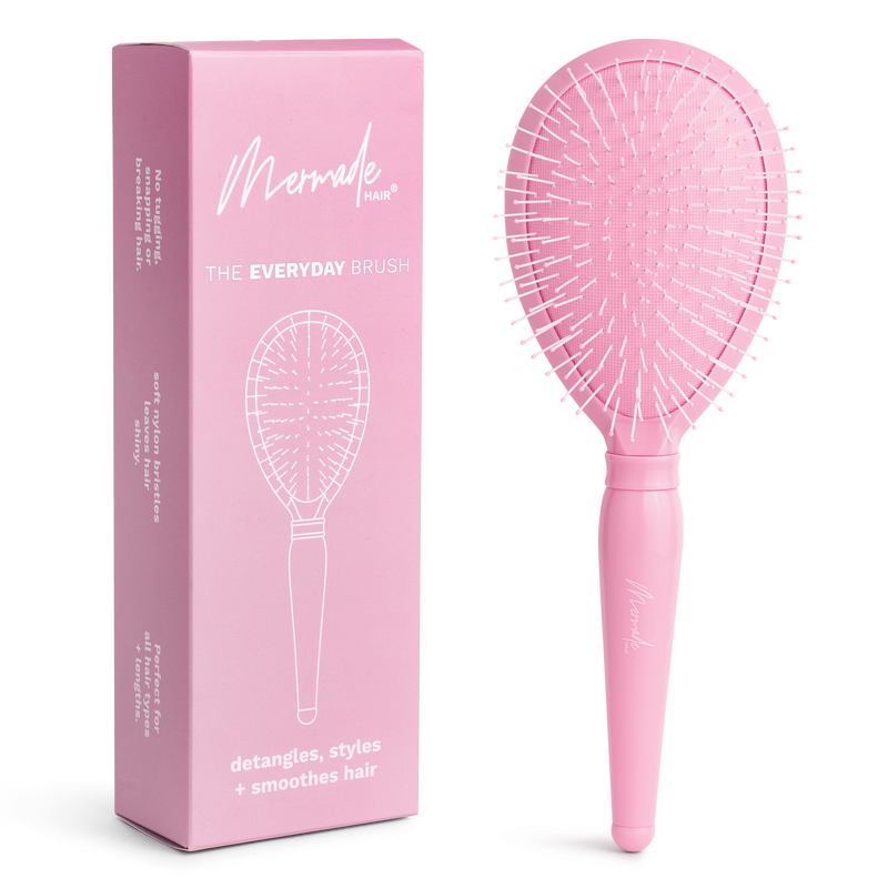 Mermade Hair Pink Everyday Brush Flatlay with Box