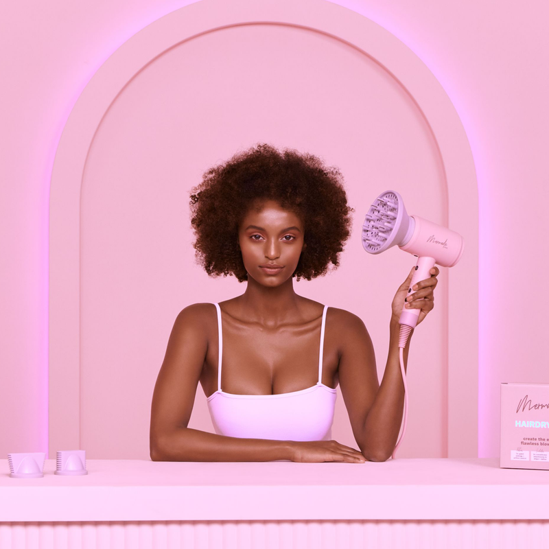 Hair dryer attachment to curl shop hair